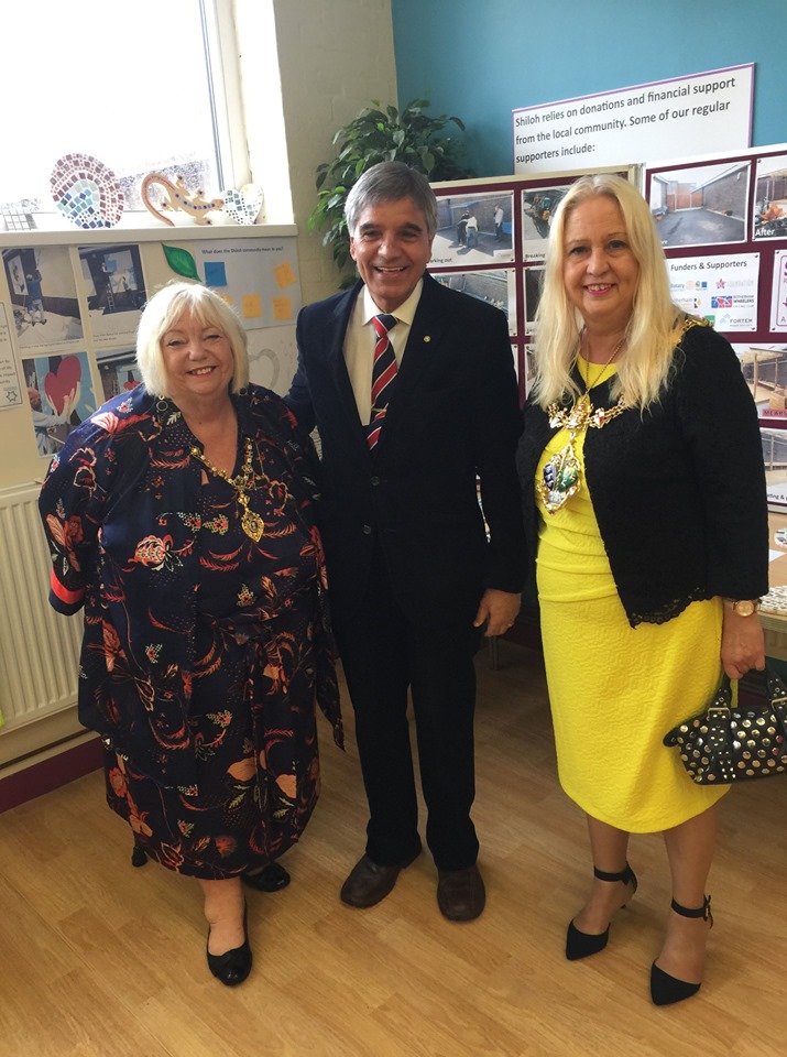 President of Rotherham Sitwell Rotary Gurnam Basran with the Rotherham Mayor and Consort.
