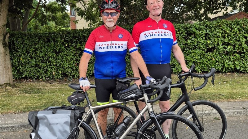 Rotherham Sitwell Rotarians Tom and Steve are cycling Newcastle to Edinburgh