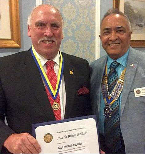 Joe honoured as a Paul Harris Fellow