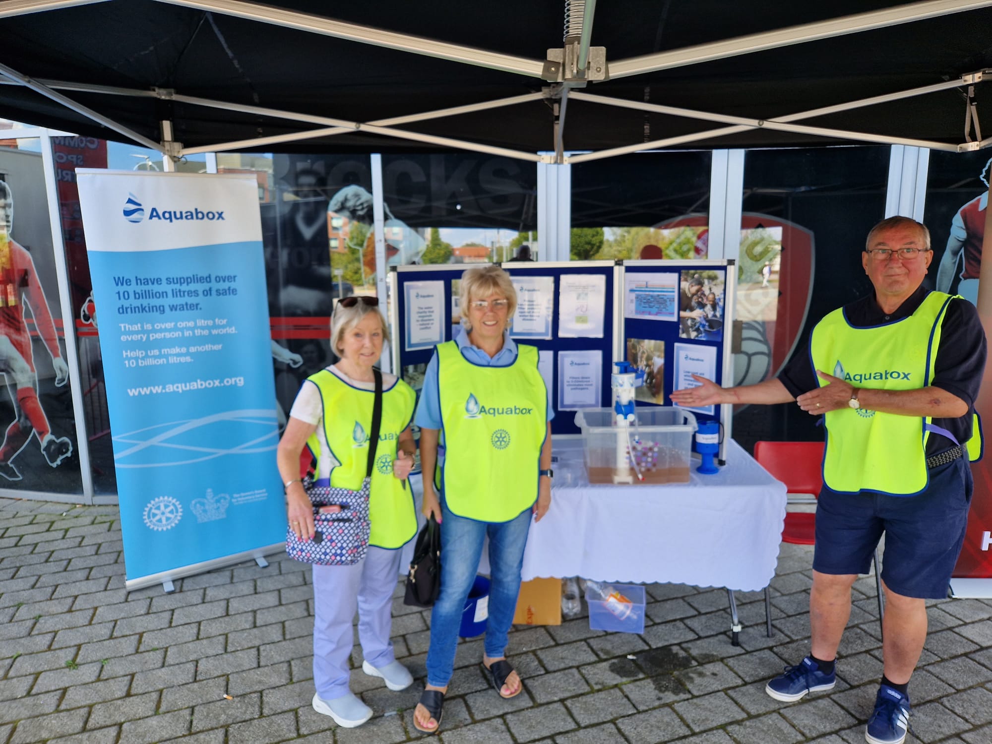 The hard working team