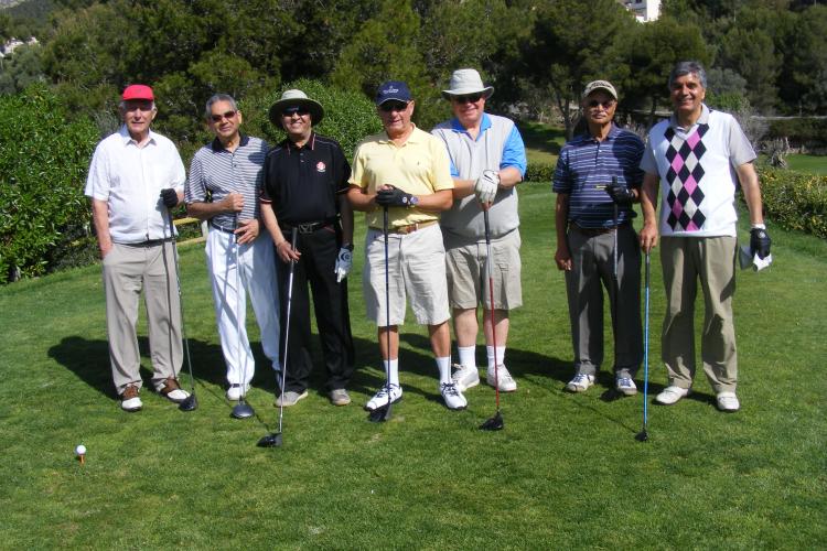 The competitors ready for action 